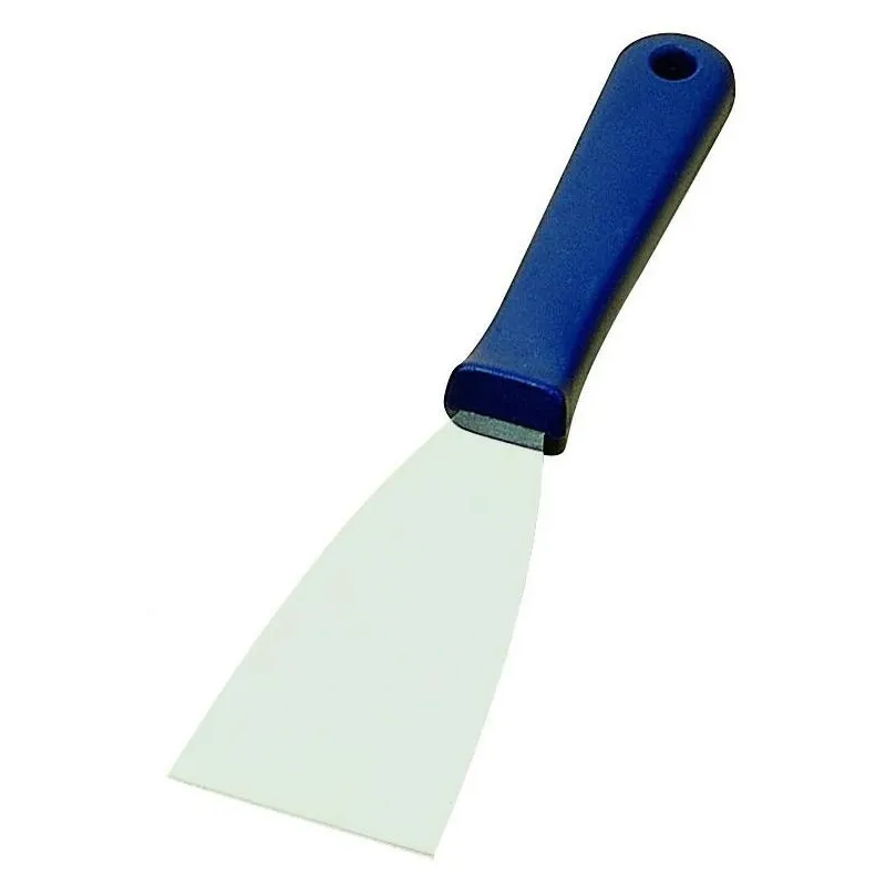 Edelstahlschaber mit blauem Griff Edelstahlschaber mit blauem Griff