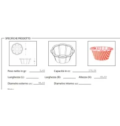 Yomix-Eisbecher mit farbigen Streifen
