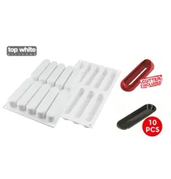 Kit Silikomart avec moule en silicone et 10 supports pour éclairs