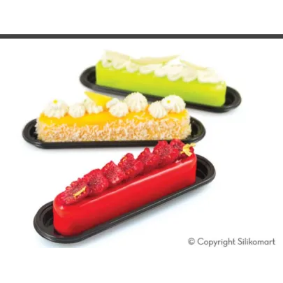 Silikomart 10-Éclair Silicone Mould Set with Cutter and Saucers