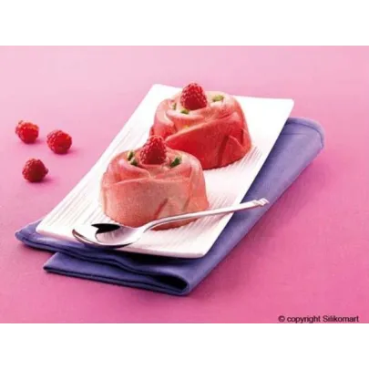 Moule en silicone à 6 roses, diamètre 7 cm, h 5,5