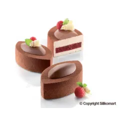 Molde Lovissimo para tartas modernas Silikomart SF122 Oval Insert