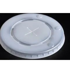 Couvercle en plastique à fente en croix pour gobelets et coupelles