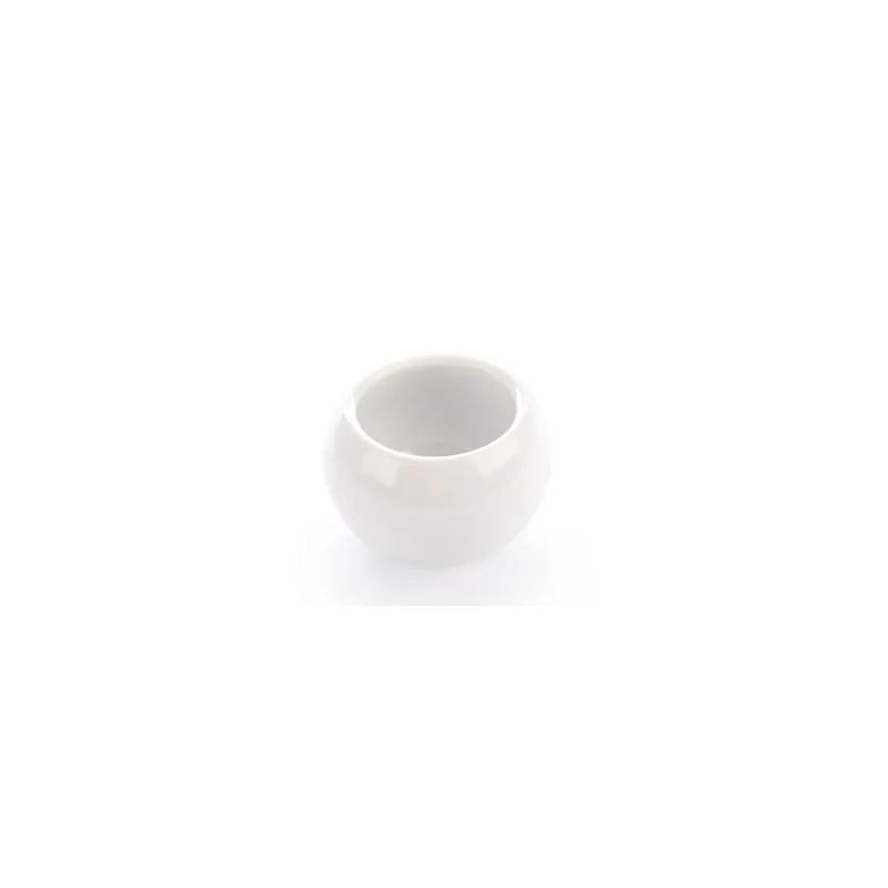 Verre individuel en céramique blanche de 140 ml pour desserts et pâtisseries moelleuses Verre individuel en céramique blanche de 140 ml pour desserts et pâtisseries moelleuses