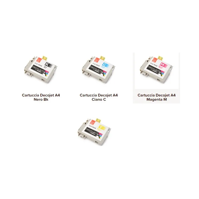 Cartuccia per Stampante Alimentare A4 Decojet Vari Colori Cartuccia per Stampante Alimentare A4 Decojet Vari Colori
