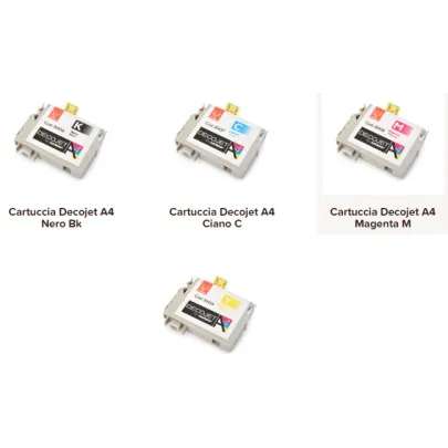 Decojet edible-printer cartridges A4 in assorted colors