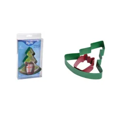 Christmas-cookie mould with tree + gift