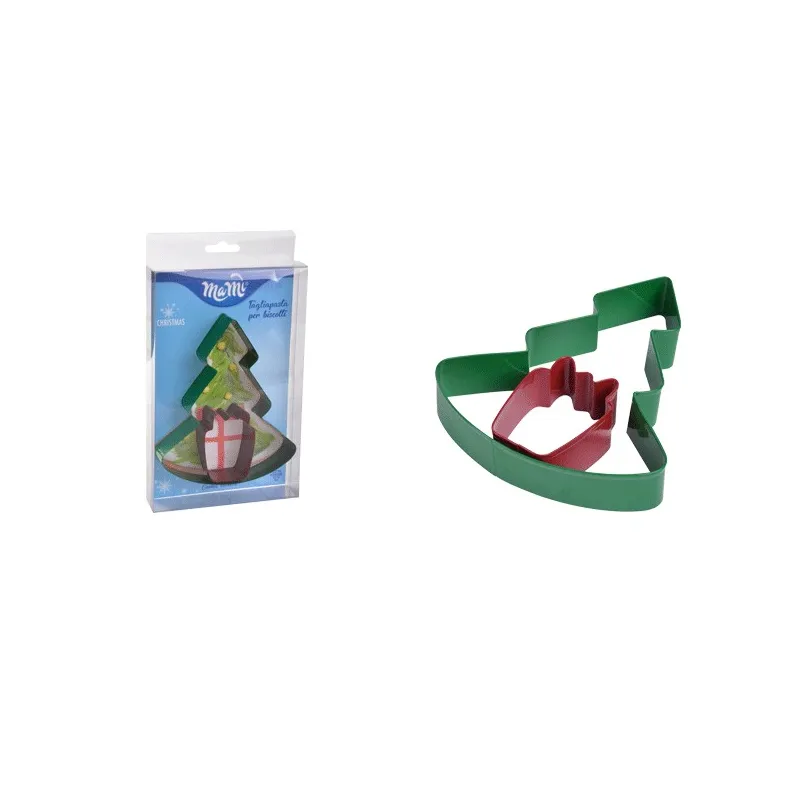 Stampo per Biscotti Natalizi Abete e Pacchetto Regalo Stampo per Biscotti Natalizi Abete e Pacchetto Regalo
