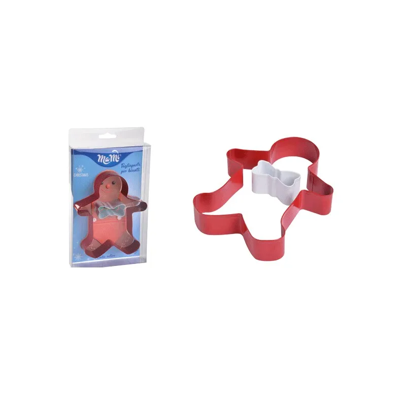 Molde para galletas navideñas con forma de hombrecito y lazo, 15,5 cm Molde para galletas navideñas con forma de hombrecito y lazo, 15,5 cm