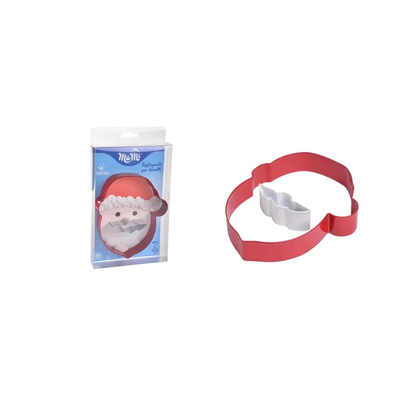 Stampo per Biscotti Natalizi Babbo Natale e Fiocco 13,3 cm Stampo per Biscotti Natalizi Babbo Natale e Fiocco 13,3 cm