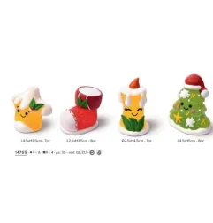 Soggetti Natalizi in Zucchero 3D per Decorazioni Dolci