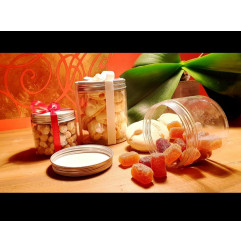 650 ml Clear Biscuit Jar with Silver Lid