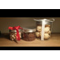 Barattolo Trasparente Biscotti 650 ml con Tappo Argento