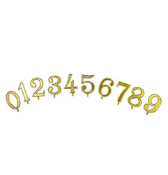 100 gold-colored cake numbers