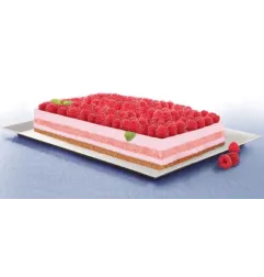 Bandeja blanca rectangular con borde de encaje en varios tamaños