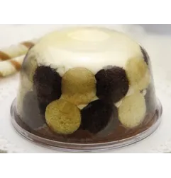 Molde de plástico transparente para zuccotto con tapa