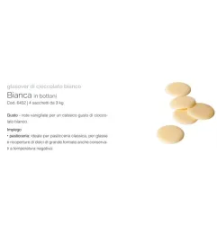 Botones de chocolate blanco Gioari, 1 kg