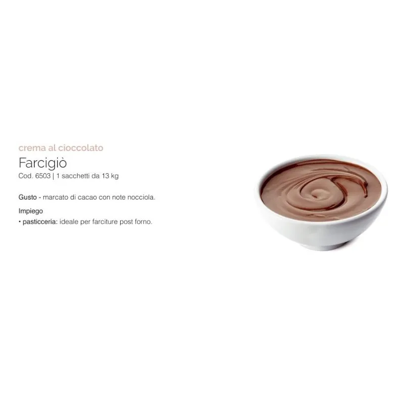 Farci Giò Hazelnut Cream 8% 13 kg for Fillings and Baked Desserts Farci Giò Hazelnut Cream 8% 13 kg for Fillings and Baked Desserts