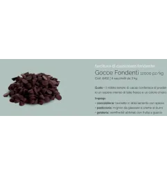 3 kg de gotas de chocolate negro, 12000 uds.