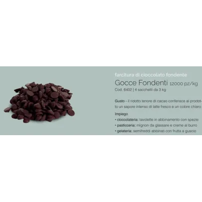 3 kg dark chocolate chips, 12000 pcs