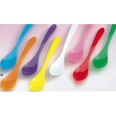 Cuillères courbes colorées pour glace, 14 cm