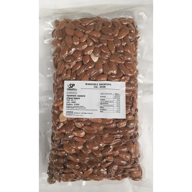 1 kg Mandorle Dolci Sgusciate calibro 34-36 1 kg Mandorle Dolci Sgusciate calibro 34-36