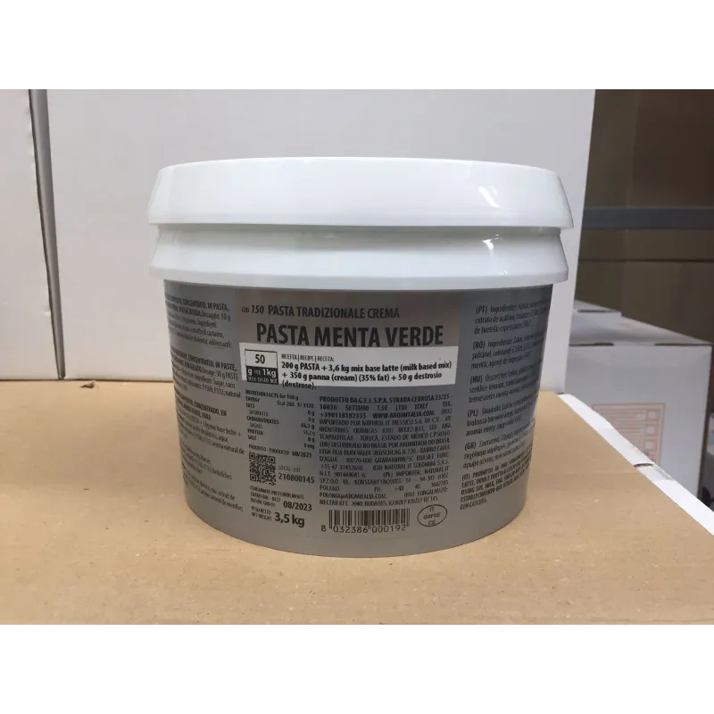 3.5 kg Pasta gusto Menta Verde per Gelato base latte 3.5 kg Pasta gusto Menta Verde per Gelato base latte