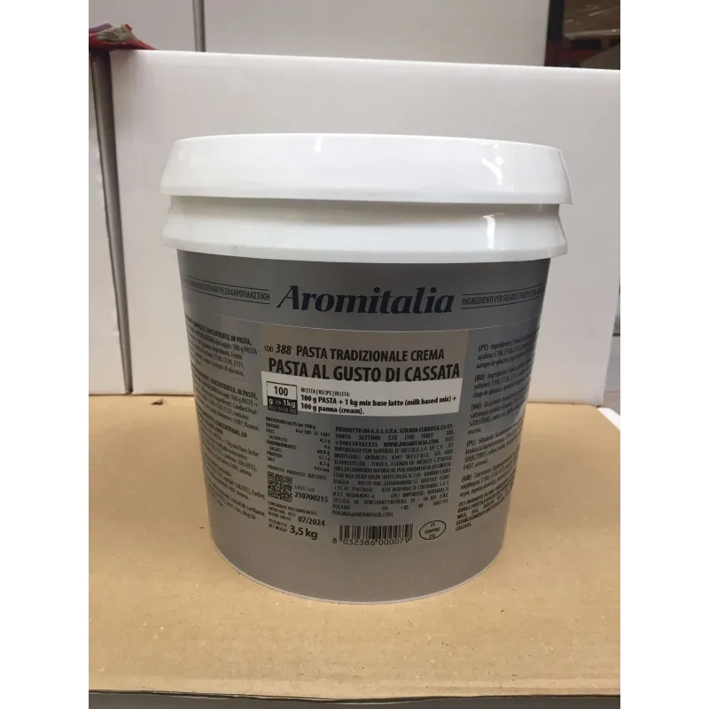 Pâte pour glace au goût de cassata sicilienne, 3,5 kg, Aromitalia Pâte pour glace au goût de cassata sicilienne, 3,5 kg, Aromitalia