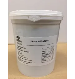 Pasta para helado con base de leche sabor pesto de pistacho