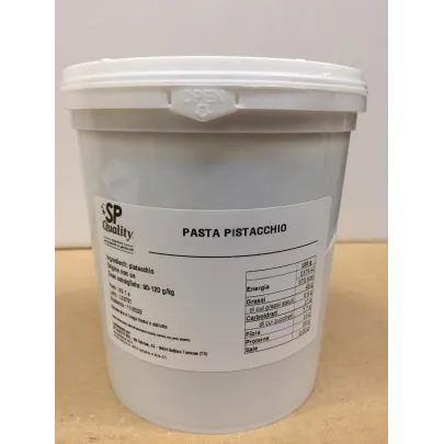 Pasta para helado con base de leche sabor pesto de pistacho
