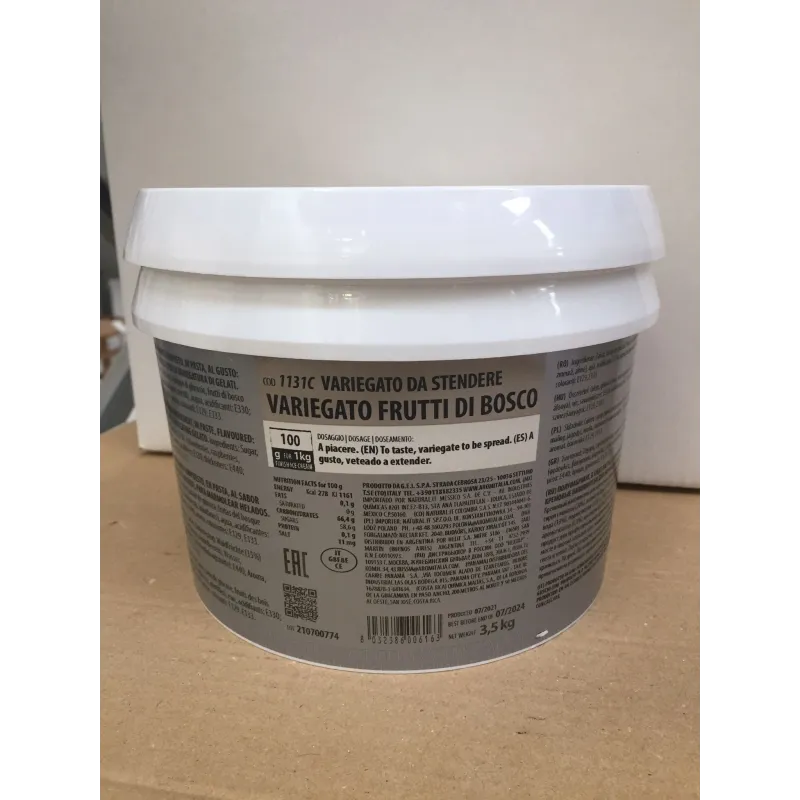 Variegato per gelato ai Frutti di Bosco 3.5 kg Variegato per gelato ai Frutti di Bosco 3.5 kg