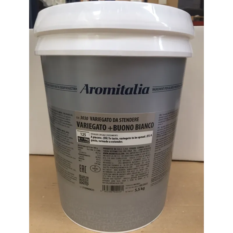 Variegato per gelato + Buono Bianco 5.5 kg Variegato per gelato + Buono Bianco 5.5 kg