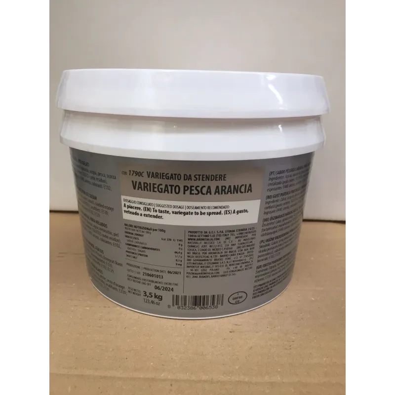 Pfirsich-Orangen-Sauce für Speiseeis 3.5 kg Pfirsich-Orangen-Sauce für Speiseeis 3.5 kg