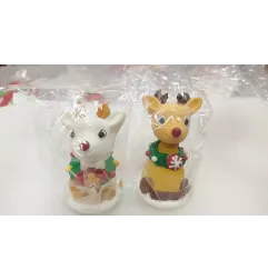 Rennes de Noël en sucre 3D sans gluten pour la décoration de pâtisseries