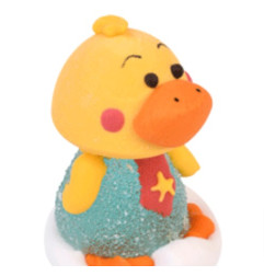 Small ducks in sugar and gelatin 3d