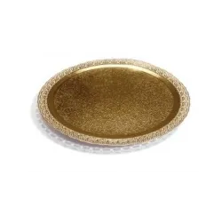 Bandeja redonda Leonardo con borde de encaje en varios tamaños