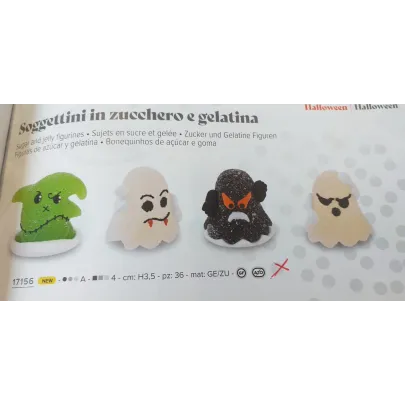 Halloween Sugar Ghosts, 3.5 cm
