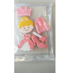 Princesses plates en sucre, 6 cm