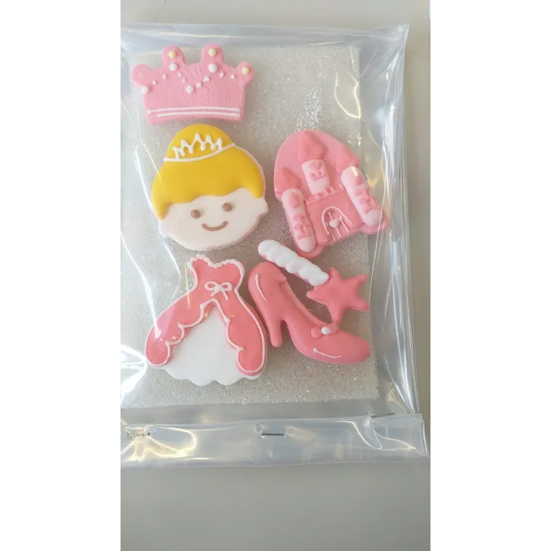6 cm Flat Sugar Princesses – Set of 6 6 cm Flat Sugar Princesses – Set of 6