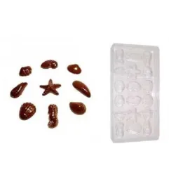 18-piece polycarbonate seafood mould
