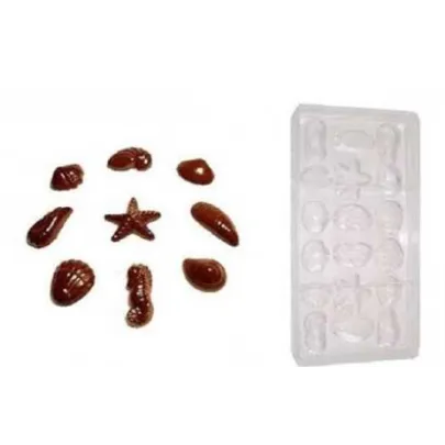 18-piece polycarbonate seafood mould