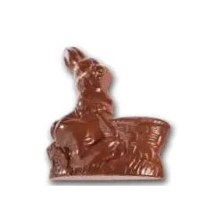 Stampo coniglio in cioccolato con carriola