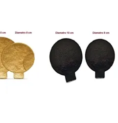 200 black-and-gold cardboard discs, 10 cm