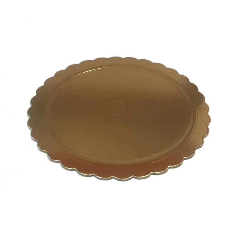 Gold-Edged Scalloped Wavy Cake Stand – Various Sizes Gold-Edged Scalloped Wavy Cake Stand – Various Sizes