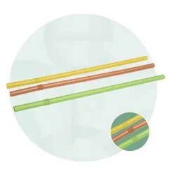 250 STK biologisch abbaubare Löffeltrinkhalme 21 x0.6