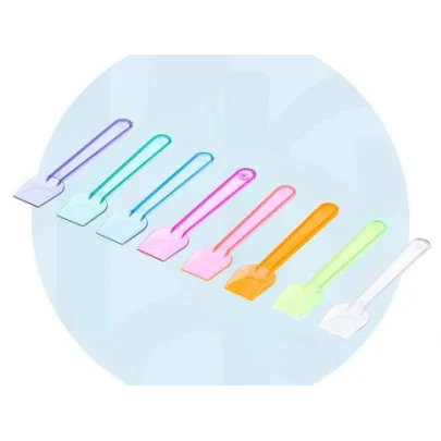 1 kg colored plastic spoons, 10 cm