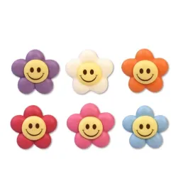 Fleurs souriantes en sucre