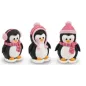 Christmas penguins made of sugar and pink jelly, 7.5 cm tall Christmas penguins made of sugar and pink jelly, 7.5 cm tall
