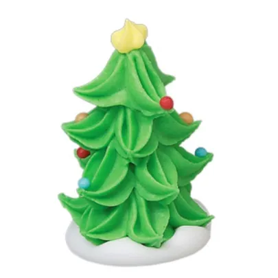 Pino de azúcar en 3D de 4 cm para decoraciones navideñas