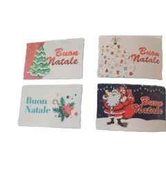 Biglietti di Buon Natale in zucchero per panettoni e pandori